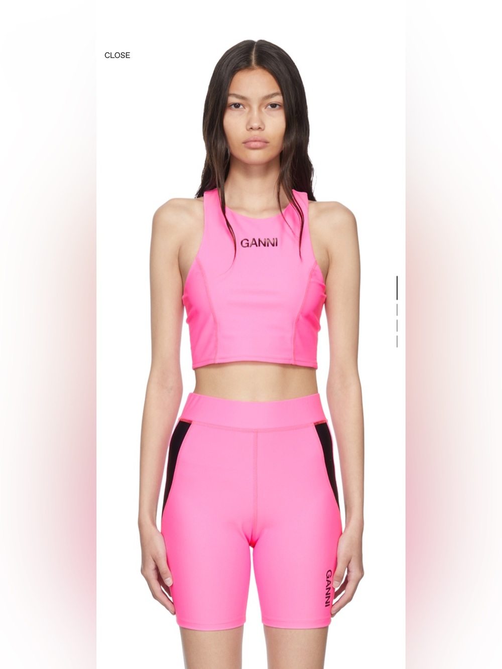 GANNI SSense Exclusive Pink Top Sport Bra XS